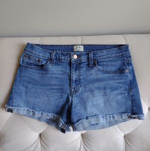 J.CREW Denim Shorts Raw Cuff Jean Shorts Size 29